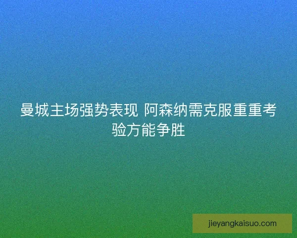 曼城主场强势表现 阿森纳需克服重重考验方能争胜