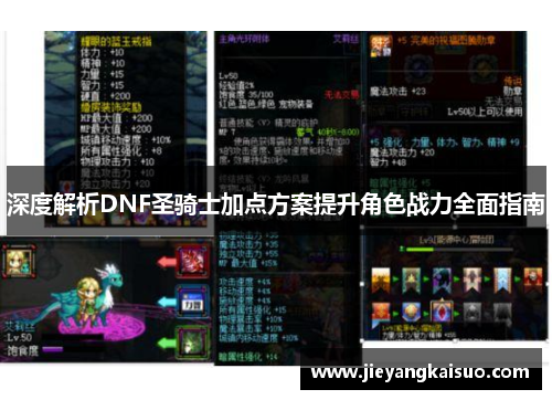 深度解析DNF圣骑士加点方案提升角色战力全面指南